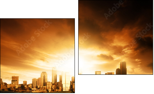 Urban Doom - Zweiteiliges Leinwandbild, Diptychon