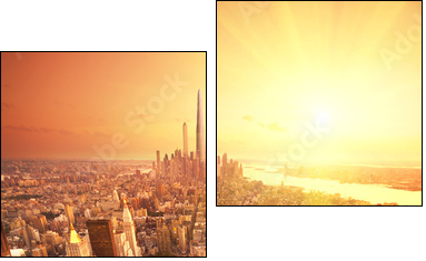 Future New York - Zweiteiliges Leinwandbild, Diptychon