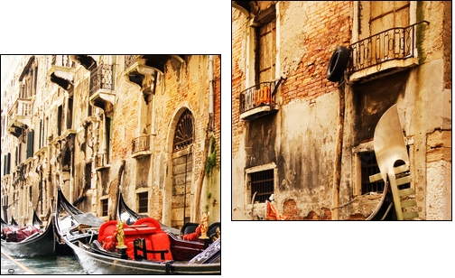 Traditional Venice gandola ride - Zweiteiliges Leinwandbild, Diptychon