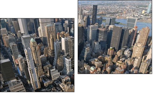 AERIAL VUE OF MANHATTAN (NEW YORK, USA) - Zweiteiliges Leinwandbild, Diptychon