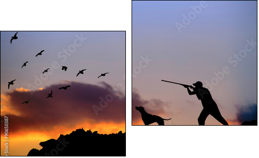 Hunter - Zweiteiliges Leinwandbild, Diptychon