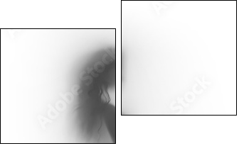 Sexy woman body silhouette - Zweiteiliges Leinwandbild, Diptychon