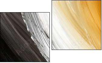 Oil-painted three-color curve. Highly detailed oil painting. - Zweiteiliges Leinwandbild, Diptychon