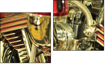 Ultra clean bike's motor - Zweiteiliges Leinwandbild, Diptychon
