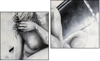 Liebespiano - Zweiteiliges Leinwandbild, Diptychon