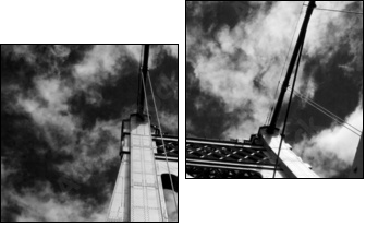 suspension bridge - Zweiteiliges Leinwandbild, Diptychon