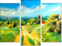 Triptychon - Dreiteiliges Leinwandbild