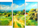 Triptychon - Dreiteiliges Leinwandbild