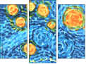 Triptychon - Dreiteiliges Leinwandbild