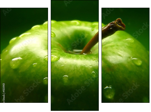 green apple - Dreiteiliges Leinwandbild, Triptychon