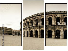 Les arÃ¨nes de NÃ®mes - Dreiteiliges Leinwandbild, Triptychon