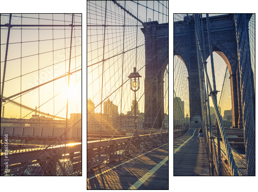 Brooklyn Bridge New York - Dreiteiliges Leinwandbild, Triptychon