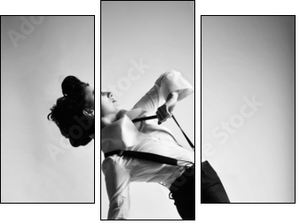 black and white dancer - Dreiteiliges Leinwandbild, Triptychon