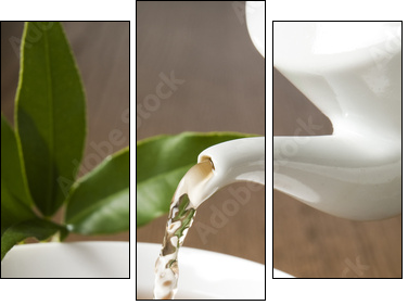 tea - Dreiteiliges Leinwandbild, Triptychon