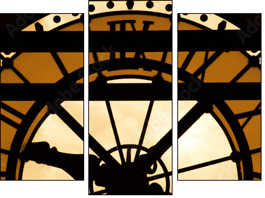le sacrÃ© coeur et l'horloge - Dreiteiliges Leinwandbild, Triptychon