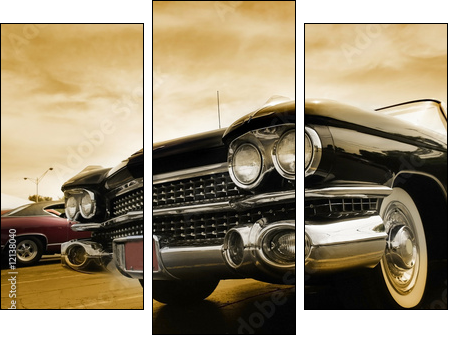 Classic Cars - Dreiteiliges Leinwandbild, Triptychon