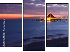 SeebrÃ¼cke Heringsdorf - Dreiteiliges Leinwandbild, Triptychon