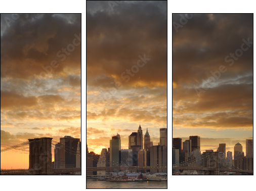 New York manhattan - Dreiteiliges Leinwandbild, Triptychon