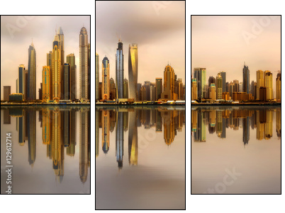 Dubai Marina bay, UAE - Dreiteiliges Leinwandbild, Triptychon