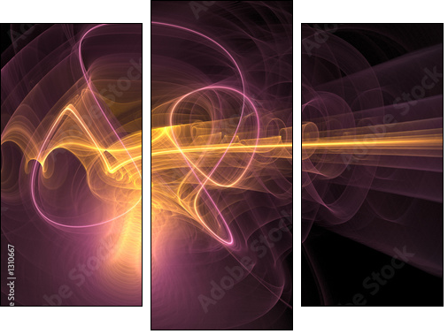 light explosion - Dreiteiliges Leinwandbild, Triptychon
