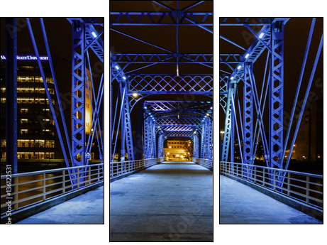 The Magical Blue Bridge - Dreiteiliges Leinwandbild, Triptychon