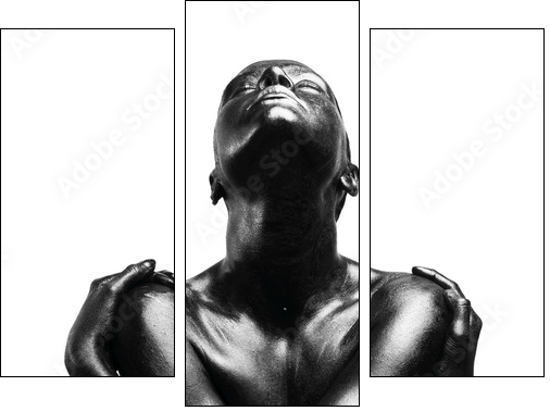 Made up black woman - Dreiteiliges Leinwandbild, Triptychon