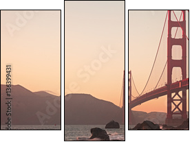 Golden Gate Bridge of San Francisco - Dreiteiliges Leinwandbild, Triptychon