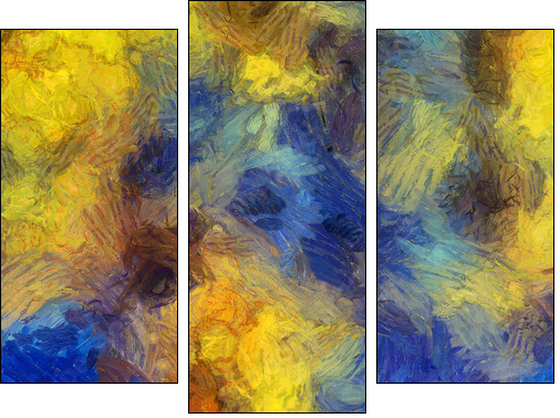 Varicoloured texture from oil paints - Dreiteiliges Leinwandbild, Triptychon