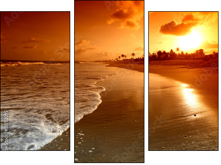 ocean sunrise - Dreiteiliges Leinwandbild, Triptychon