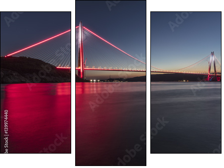Yavuz Sultan Selim Bridge Istanbul, Turkey - Dreiteiliges Leinwandbild, Triptychon