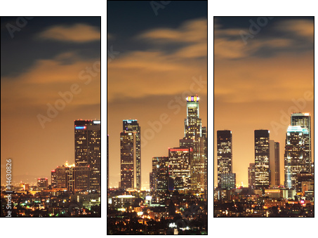 Downtown Los Angeles skyline - Dreiteiliges Leinwandbild, Triptychon