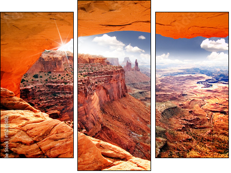 Heavenly view of world - Dreiteiliges Leinwandbild, Triptychon