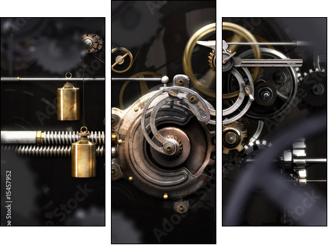 rouages carenage - Dreiteiliges Leinwandbild, Triptychon