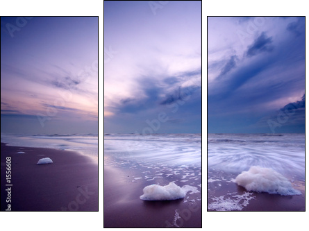 ocean at night - Dreiteiliges Leinwandbild, Triptychon
