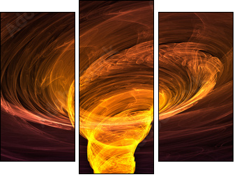 fire tornado - Dreiteiliges Leinwandbild, Triptychon