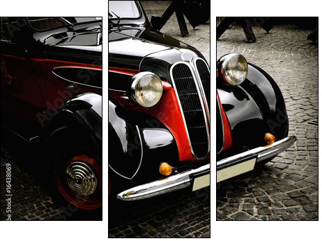 vintage car - Dreiteiliges Leinwandbild, Triptychon