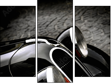 vintage car - Dreiteiliges Leinwandbild, Triptychon