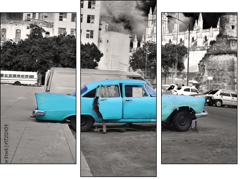 Old Havana car - Dreiteiliges Leinwandbild, Triptychon