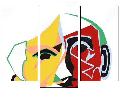 Picasso Portrait - Dreiteiliges Leinwandbild, Triptychon