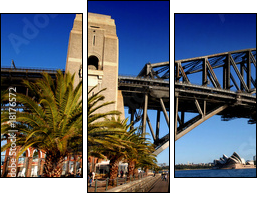Sydney Harbour Bridge PanoramaColour - Dreiteiliges Leinwandbild, Triptychon