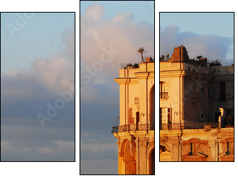 Palazzo Donn Anna in Via Posillipo - Napoli Campania - Dreiteiliges Leinwandbild, Triptychon