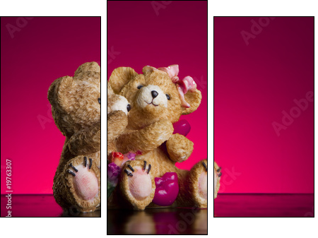 Valentine Concept - Dreiteiliges Leinwandbild, Triptychon