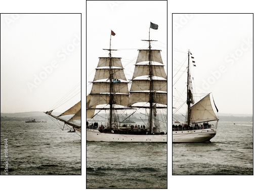 tall ship - Dreiteiliges Leinwandbild, Triptychon