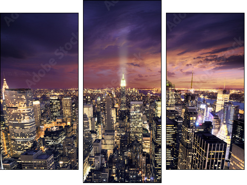 New york skysrcrapers - bussines buildings background - Dreiteiliges Leinwandbild, Triptychon