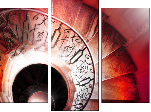 Spiral staircase.. - Dreiteiliges Leinwandbild, Triptychon