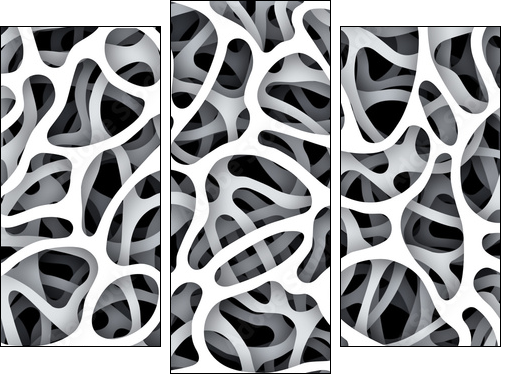 Hintergrund organisch - Dreiteiliges Leinwandbild, Triptychon