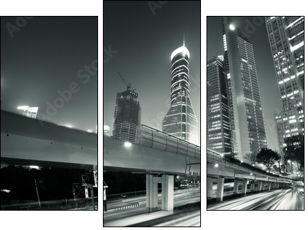 Megacity Highway - Dreiteiliges Leinwandbild, Triptychon