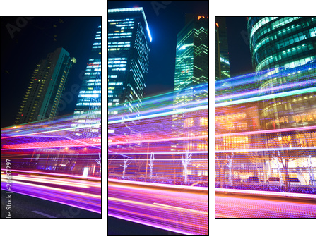 light trails - Dreiteiliges Leinwandbild, Triptychon
