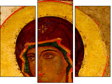 madonna, holy mary, head, icon close-up - Dreiteiliges Leinwandbild, Triptychon