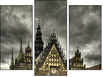 wroclaw- rynek - Dreiteiliges Leinwandbild, Triptychon